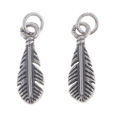 2 Pieces 925 Sterling Silver Feather Jewelry Charms Pendants Connectors Finding Leaf Shape Jewelry Ornaments - Aladdin Shoppers