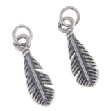 2 Pieces 925 Sterling Silver Feather Jewelry Charms Pendants Connectors Finding Leaf Shape Jewelry Ornaments - Aladdin Shoppers