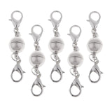 Maxbell 5 pieces Fashion Silver Tone Magnetic Lobster Clasp for Necklace Bracelet Magnetic Hook Jewelry Making DIY Findings - Aladdin Shoppers