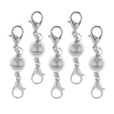 Maxbell 5 pieces Fashion Silver Tone Magnetic Lobster Clasp for Necklace Bracelet Magnetic Hook Jewelry Making DIY Findings - Aladdin Shoppers