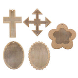Maxbell Wood Flower Shape Small Circle Blanks Pendant for Counted Cross Stitch Kit 6 x 6 x 0.4 cm / 2.36 x 2.36 x 0.16 inch Pack of 1 - Aladdin Shoppers