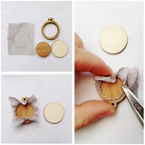 Maxbell Mini Bear Head Shape Embroidery Hoops DIY Wood Cross Stitch Hoop Frame with Beaded Chain and Connectors for Art Craft Sewing - Aladdin Shoppers