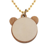 Maxbell Mini Bear Head Shape Embroidery Hoops DIY Wood Cross Stitch Hoop Frame with Beaded Chain and Connectors for Art Craft Sewing - Aladdin Shoppers