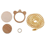 Maxbell Mini Bear Head Shape Embroidery Hoops DIY Wood Cross Stitch Hoop Frame with Beaded Chain and Connectors for Art Craft Sewing - Aladdin Shoppers