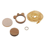Maxbell Mini Bear Head Shape Embroidery Hoops DIY Wood Cross Stitch Hoop Frame with Beaded Chain and Connectors for Art Craft Sewing - Aladdin Shoppers