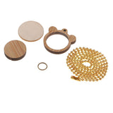 Maxbell Mini Bear Head Shape Embroidery Hoops DIY Wood Cross Stitch Hoop Frame with Beaded Chain and Connectors for Art Craft Sewing - Aladdin Shoppers