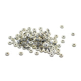 Maxbell 100 Piece Mini Round Rondelle Beads Spacer Beads Findings for Jewelry Making Beading Craft Silver 6.5mm - Aladdin Shoppers