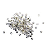 Maxbell 100 Piece Mini Round Rondelle Beads Spacer Beads Findings for Jewelry Making Beading Craft Silver 6.5mm - Aladdin Shoppers