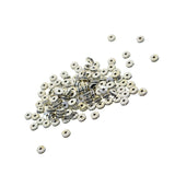 Maxbell 100 Piece Mini Round Rondelle Beads Spacer Beads Findings for Jewelry Making Beading Craft Silver 6.5mm - Aladdin Shoppers