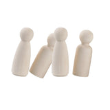 Maxbell 10 Pieces Well Sanded Plain Wood Peg Dolls Wooden Figures Female / Males Diy Craft Decor Toys - Aladdin Shoppers