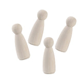 Maxbell 10 Pieces Well Sanded Plain Wood Peg Dolls Wooden Figures Female / Males Diy Craft Decor Toys - Aladdin Shoppers