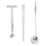 Maxbell Silver Tool Candle Accessory Set,Candle Wick Snuffer/Wick Trimmer/Wick Dipper,3 in 1 Candle Tool Kit, Gift Pack, Great for Candles Making - Aladdin Shoppers