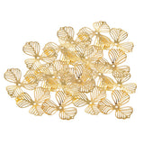Maxbell 60pcs Metal Flower Shape Slices DIY Charms Pendant Making Accessories Golden