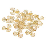 Maxbell 60pcs Metal Flower Shape Slices DIY Charms Pendant Making Accessories Golden