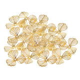 Maxbell 60pcs Metal Flower Shape Slices DIY Charms Pendant Making Accessories Golden