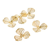 Maxbell 60pcs Metal Flower Shape Slices DIY Charms Pendant Making Accessories Golden