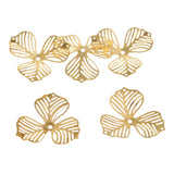 Maxbell 60pcs Metal Flower Shape Slices DIY Charms Pendant Making Accessories Golden