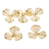 20 pcs/lot Metal Filigree Flower Slice Charms Jewelry DIY Headdress Components Findings - Aladdin Shoppers