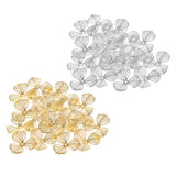 Maxbell 60pcs Metal Flower Shape Slices DIY Charms Pendant Making Accessories Golden