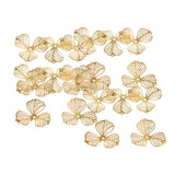 Maxbell 60pcs Metal Flower Shape Slices DIY Charms Pendant Making Accessories Golden