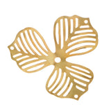 Maxbell 60pcs Metal Flower Shape Slices DIY Charms Pendant Making Accessories Golden