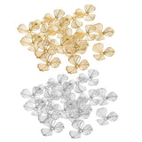Maxbell 60pcs Metal Flower Shape Slices DIY Charms Pendant Making Accessories Golden