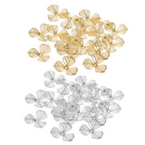 Maxbell 60pcs Metal Flower Shape Slices DIY Charms Pendant Making Accessories Golden