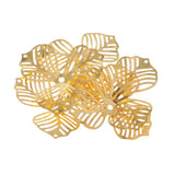 Maxbell 60pcs Metal Flower Shape Slices DIY Charms Pendant Making Accessories Golden