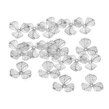 Maxbell 20Pc Silver Metal Filigree Flower Beads Caps Spacer Beads For Jewelry Making