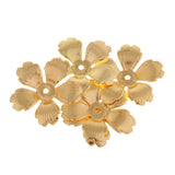30Pc Golden Metal Filigree Flower Beads Caps Spacer Beads For Jewelry Making - Aladdin Shoppers