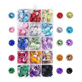 Maxbell 600 Pieces Assorted Diamante Plastic Crystal Flower Flatback Buttons Embellishment Findings for DIY Hair Accessories Craft - Aladdin Shoppers
