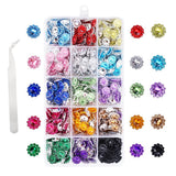 Maxbell 600 Pieces Assorted Diamante Plastic Crystal Flower Flatback Buttons Embellishment Findings for DIY Hair Accessories Craft - Aladdin Shoppers