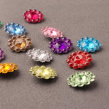 Maxbell 600 Pieces Assorted Diamante Plastic Crystal Flower Flatback Buttons Embellishment Findings for DIY Hair Accessories Craft - Aladdin Shoppers