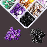 Maxbell 600 Pieces Assorted Diamante Plastic Crystal Flower Flatback Buttons Embellishment Findings for DIY Hair Accessories Craft - Aladdin Shoppers