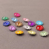Maxbell 600 Pieces Assorted Diamante Plastic Crystal Flower Flatback Buttons Embellishment Findings for DIY Hair Accessories Craft - Aladdin Shoppers