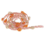 Maxbell 1 Yard Tulle And Fabric Rose Flower Beaded Ribbon Trim Fringe For DIY Crafts And Garment Clothes Decoration Width 12mm - Aladdin Shoppers