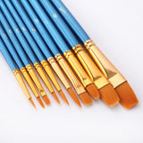 150 Piece Wood Nylon Hair Painting Brush for Watercolor Acrylic Oil Painting