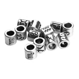 Maxbell Maxbell 60 Pieces Mixed Antique Silver Alloy 12 Constellation Large Hole Spacer Loose Beads for Beading Craft DIY Bracelets Necklaces