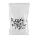 Maxbell 60 Pieces Mixed Antique Silver Alloy 12 Constellation Large Hole Spacer Loose Beads for Beading Craft DIY Bracelets Necklaces - Aladdin Shoppers
