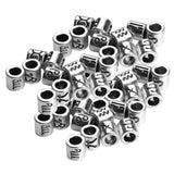 Maxbell 60 Pieces Mixed Antique Silver Alloy 12 Constellation Large Hole Spacer Loose Beads for Beading Craft DIY Bracelets Necklaces - Aladdin Shoppers