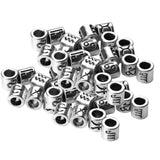 Maxbell 60 Pieces Mixed Antique Silver Alloy 12 Constellation Large Hole Spacer Loose Beads for Beading Craft DIY Bracelets Necklaces - Aladdin Shoppers