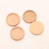 Maxbell 20pcs Natural Wooden Material Round Blank Charms Pendants Setting Base Cabochon Tray For Jewelry 30mm Bracelets Necklace DIY - Aladdin Shoppers