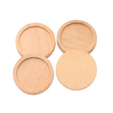 Maxbell 20pcs Natural Wooden Material Round Blank Charms Pendants Setting Base Cabochon Tray For Jewelry 30mm Bracelets Necklace DIY - Aladdin Shoppers