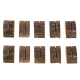 Maxbell 10 Pieces Shabby Chic Half Round Wood Designs Cards Holder Wedding Party Name Place Card Holder Stand Note Memo Card DIY Home Wedding Party Decoration - Aladdin Shoppers