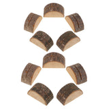 Maxbell 10 Pieces Shabby Chic Half Round Wood Designs Cards Holder Wedding Party Name Place Card Holder Stand Note Memo Card DIY Home Wedding Party Decoration - Aladdin Shoppers