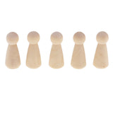 Maxbell 10 Pieces Unfinished Wood Plain Blank People Body Family Men Women Peg Dolls Unpainted Toys DIY Weddings Dolls for Painting Craft 58x25mm - Aladdin Shoppers