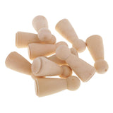 Maxbell 10 Pieces Unfinished Wood Plain Blank People Body Family Men Women Peg Dolls Unpainted Toys DIY Weddings Dolls for Painting Craft 58x25mm - Aladdin Shoppers