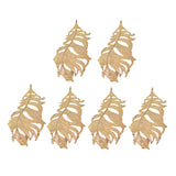 Maxbell 12Pcs Large Feather Charms Pendants DIY Bookmark Jewelry Findings Gold