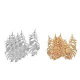 Maxbell 12Pcs Large Feather Charms Pendants DIY Bookmark Jewelry Findings Gold