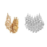 Maxbell 12Pcs Large Feather Charms Pendants DIY Bookmark Jewelry Findings Gold